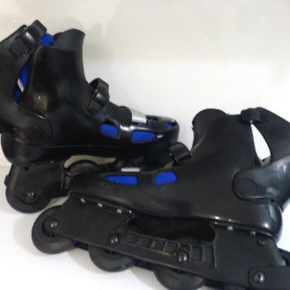 Men's Bauer Roller Blades INLINE HOCKEY SKATES sz 9 Super Light Chassis M200 - Picture 8 of 8